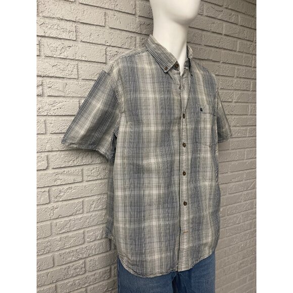 Carhartt Relax Fit Plaid Short Sleeve Button Down Men Shirt Size XL - Picture 2 of 10